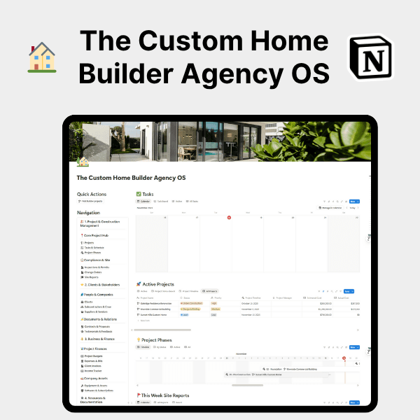 The Custom Home Builder Agency OS